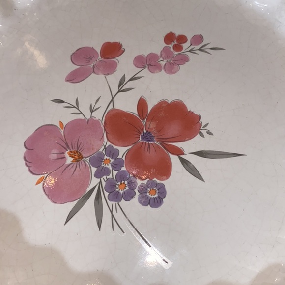 Vintage Galleria Collection Stoneware Quiche Plate 10” NEW Floral design - Picture 5 of 5